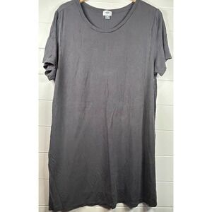 Old Navy Tunic Crew‎ Metal Residue Top Womens XXL Short Sleeve Gray